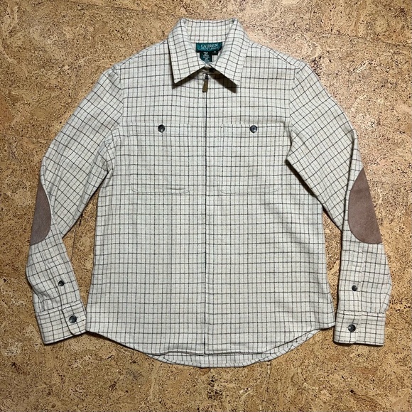 Lauren Ralph Lauren Wm’s Wool Plaid Zip Up Shirt Jacket Sz XS - Picture 5 of 13